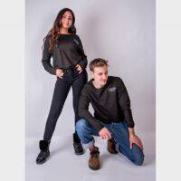 T-shirt anti-ondes noir à manches longues pour homme et dame