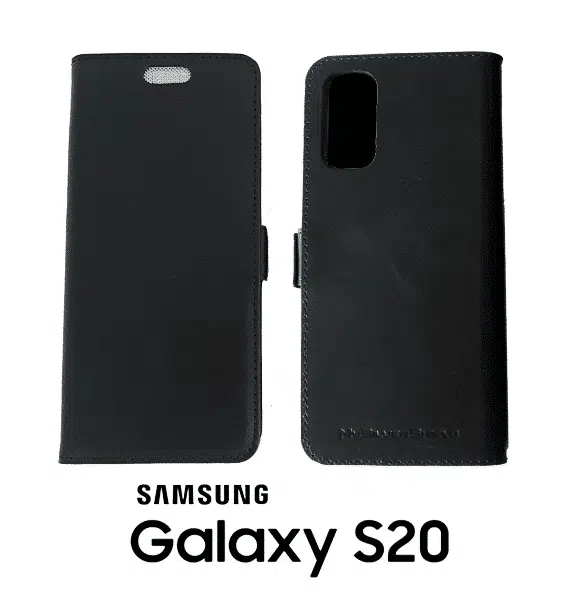 Étui anti-ondes Samsung Galaxy S20 cuir supérieur noir (Book)