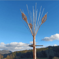 Antenne atmosphérique paratonnerre avec 3 doubles spirales Ighina en cuivre pour l'électroculture