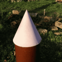 Chapeau cône pour tour ronde paramagnétique pour l'électroculture