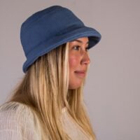 Chapeau BOB Dame bleu jean de protection contre les hautes fréquences