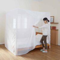 Baldaquin-cabine anti-ondes rectangulaire d'une personne en voile écran blanc contre les hautes fréquences