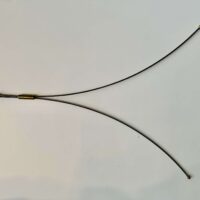 Baguettes de sourcier en "V" horizontales - acier et laiton