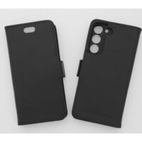 Etui anti-ondes en cuir noir pour Samsung Galaxy S23 Plus