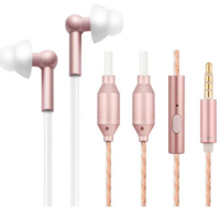 Oreillettes anti ondes ibrain à tube d'air FC32 - or rosé