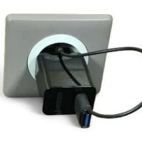 Cordon USB-C de mise à la terre mâle-femelle pour chargeur de smartphone