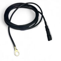 Cordon à œillet de 4mm de mise à la terre noir à douille cylindrique